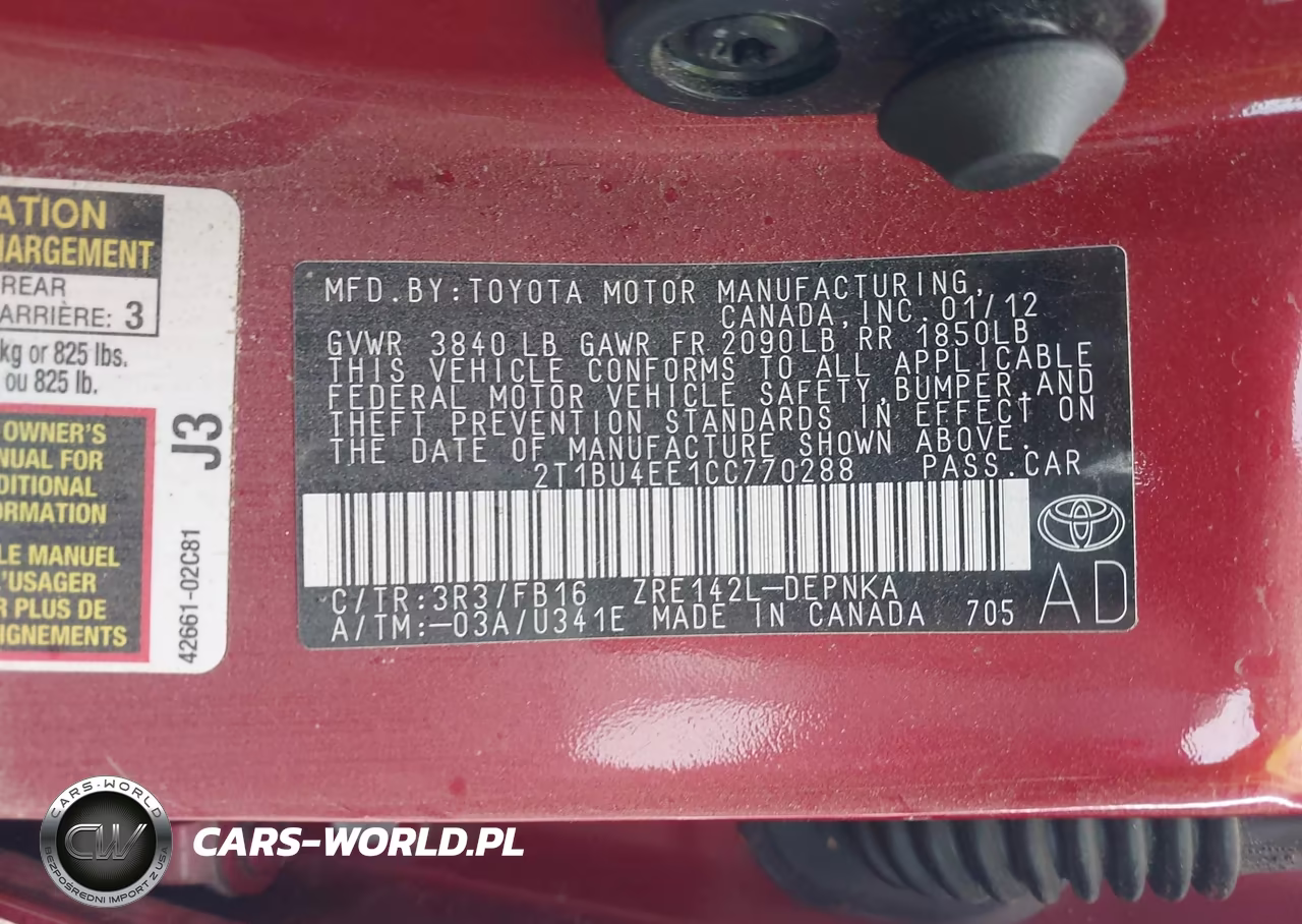 2012 Toyota Corolla Le VIN:2T1BU4EE1CC770288 - 9