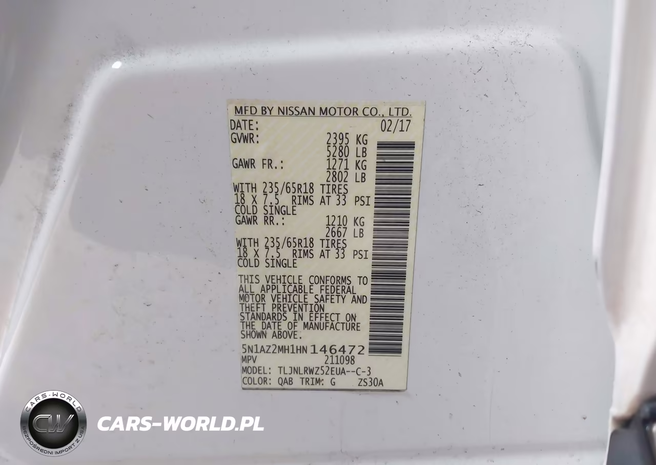 2017 Nissan Murano Sl VIN:5N1AZ2MH1HN146472 - 9