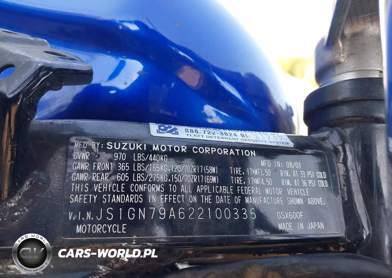 2002 Suzuki Gsx600 F VIN:JS1GN79A622100335 - 10