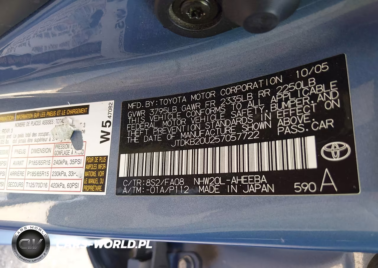 2005 Toyota Prius VIN:JTDKB20U257057722 - 9