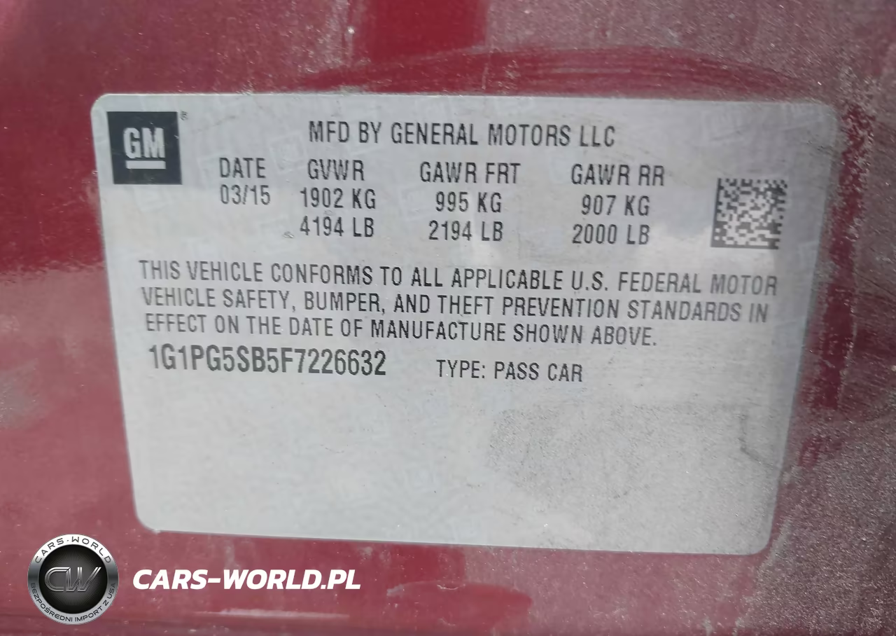 2015 Chevrolet Cruze Ltz VIN:1G1PG5SB5F7226632 - 9
