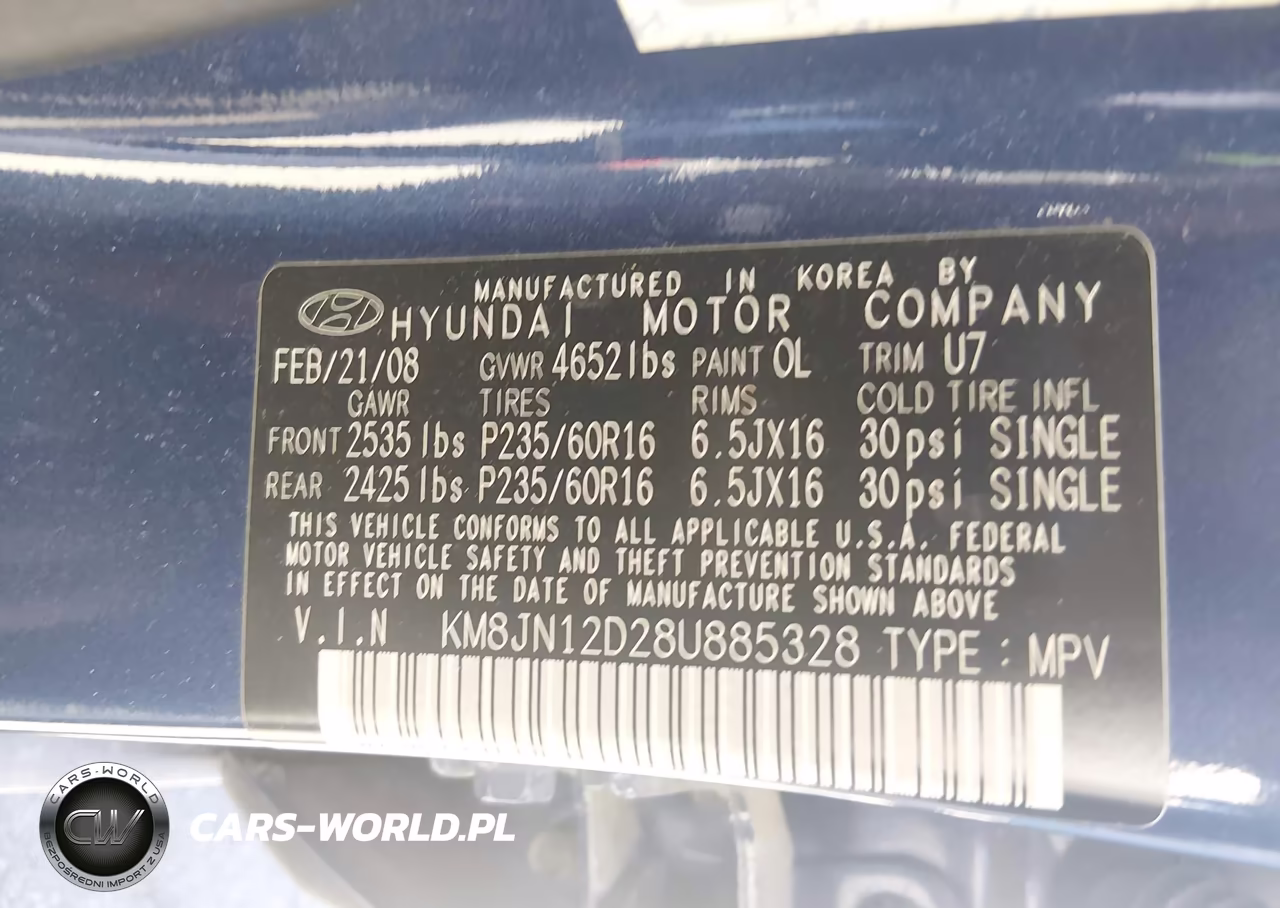 2008 Hyundai Tucson Limited V6-Se VIN:KM8JN12D28U885328 - 9