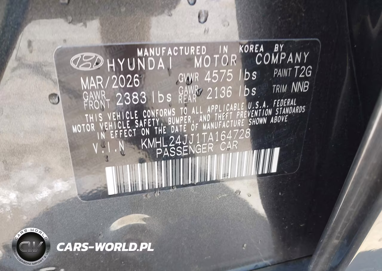2026 Hyundai Sonata Hybrid Blue VIN:KMHL24JJ1TA164728 - 9