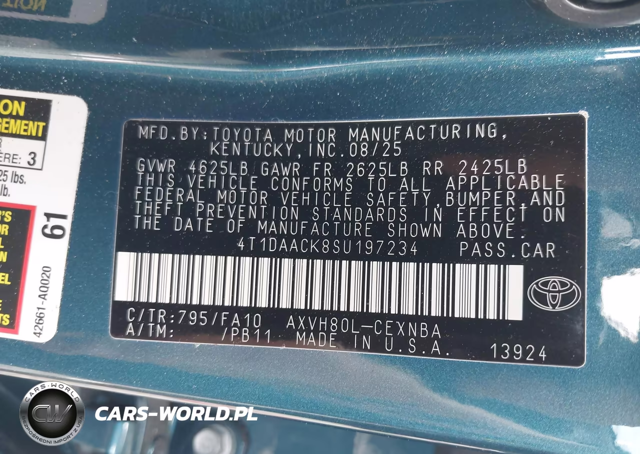 2025 Toyota Camry Le VIN:4T1DAACK8SU197234 - 9