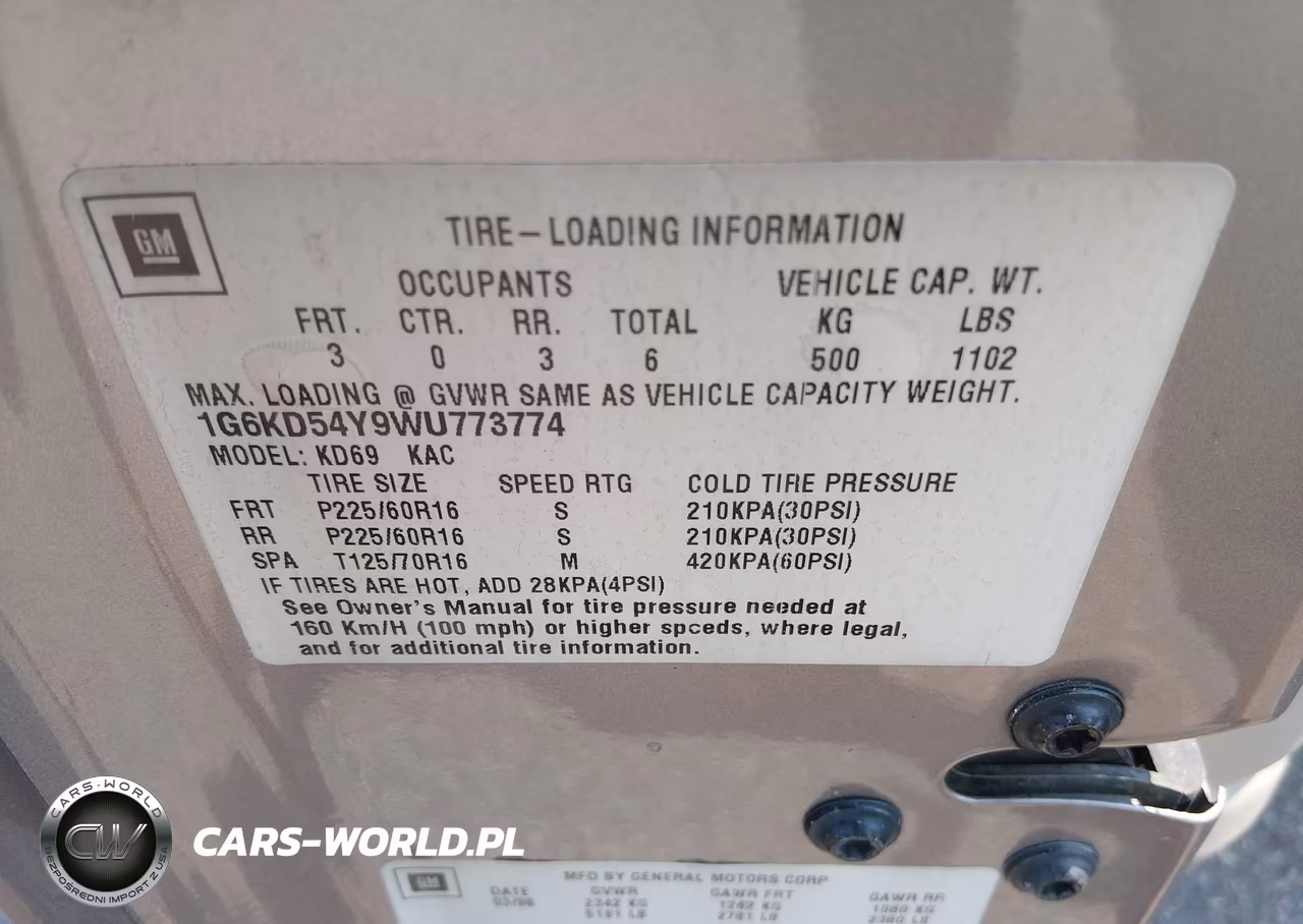 1998 Cadillac Deville VIN:1G6KD54Y9WU773774 - 9