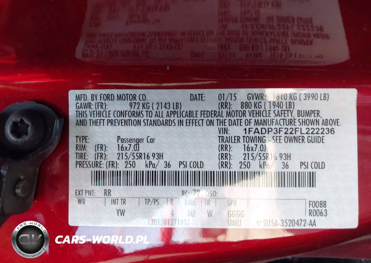 2015 Ford Focus Se VIN:1FADP3F22FL222236 - 9