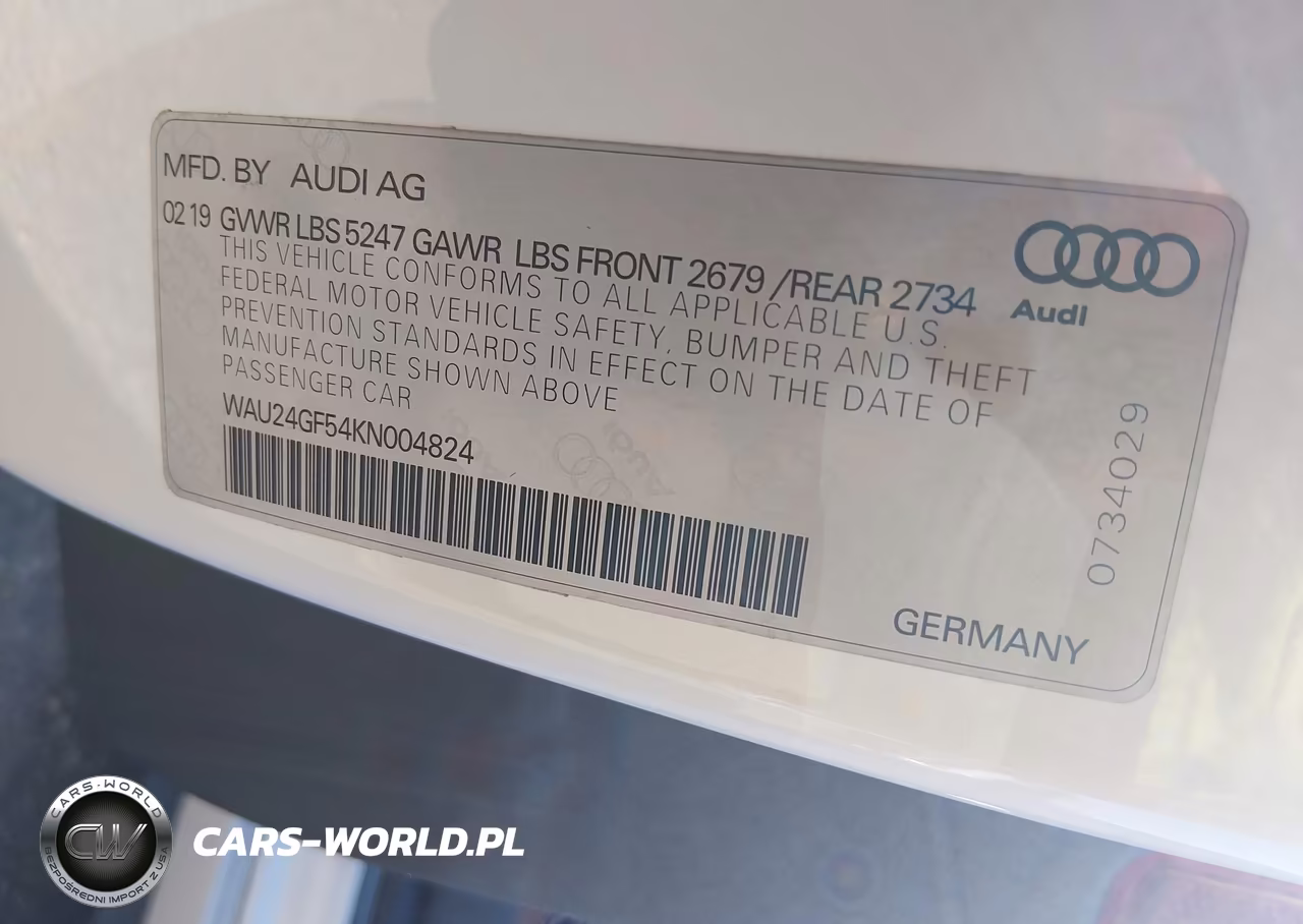 2019 Audi S5 3.0T Premium Plus VIN:WAU24GF54KN004824 - 9