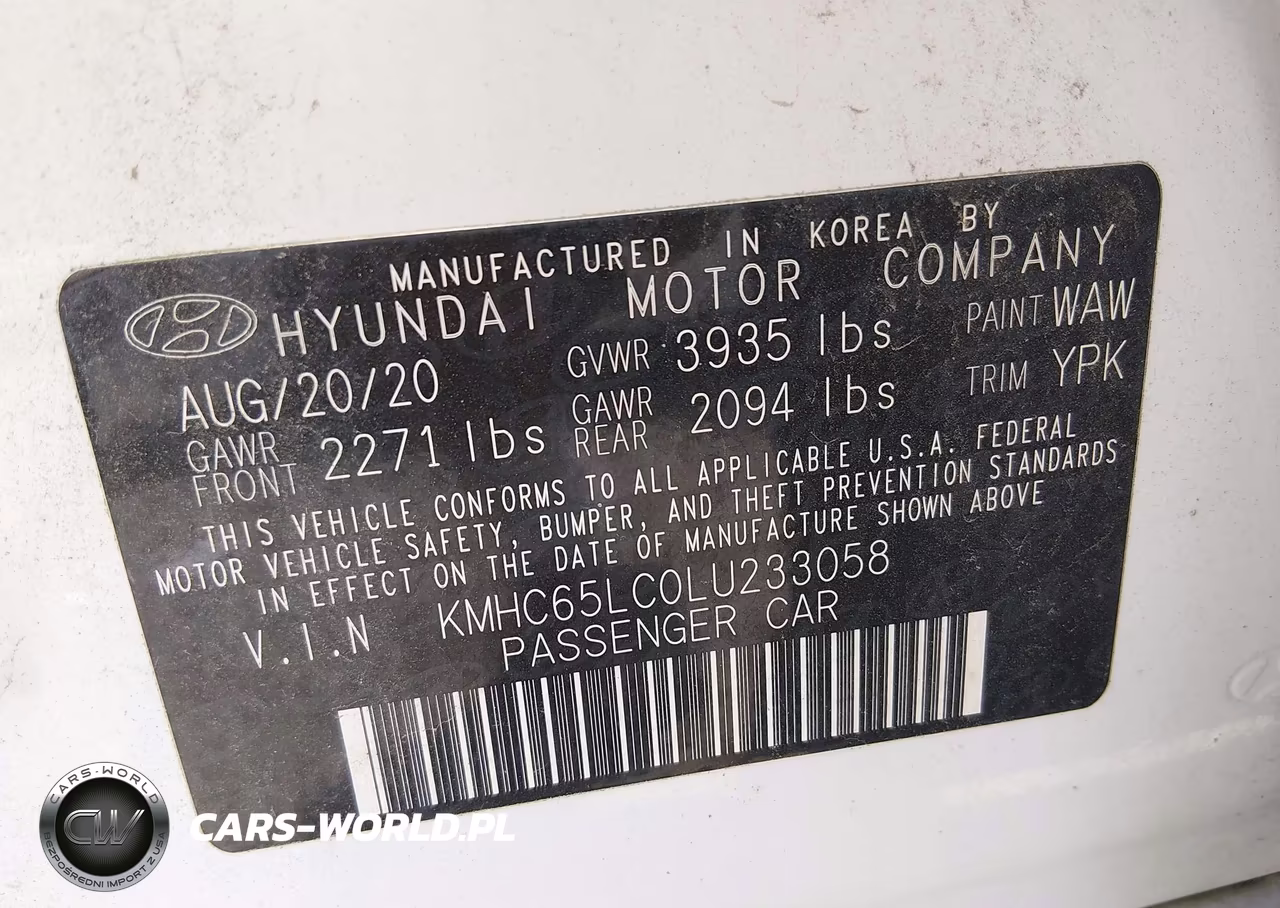 2020 Hyundai Ioniq Hybrid Blue VIN:KMHC65LC0LU233058 - 9
