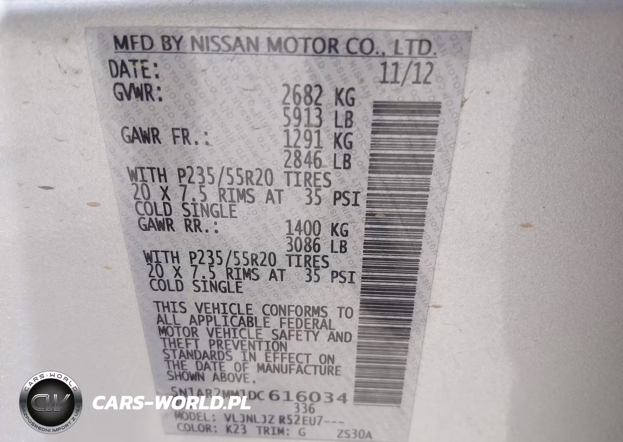 2013 Nissan Pathfinder Platinum VIN:5N1AR2MM1DC616034 - 9