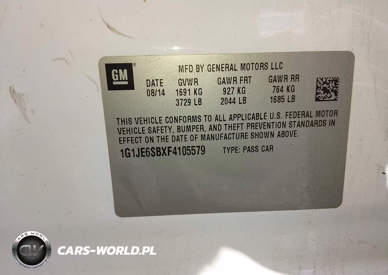 2015 Chevrolet Sonic Ltz Auto VIN:1G1JE6SBXF4105579 - 9