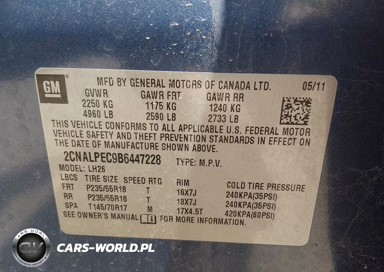 2011 Chevrolet Equinox 2Lt VIN:2CNALPEC9B6447228 - 9