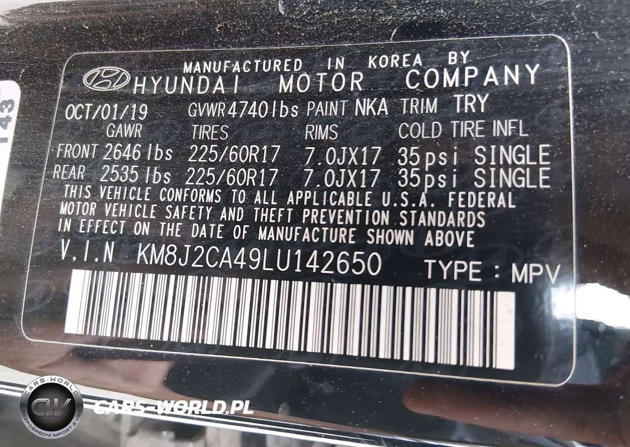 2020 Hyundai Tucson Se VIN:KM8J2CA49LU142650 - 9