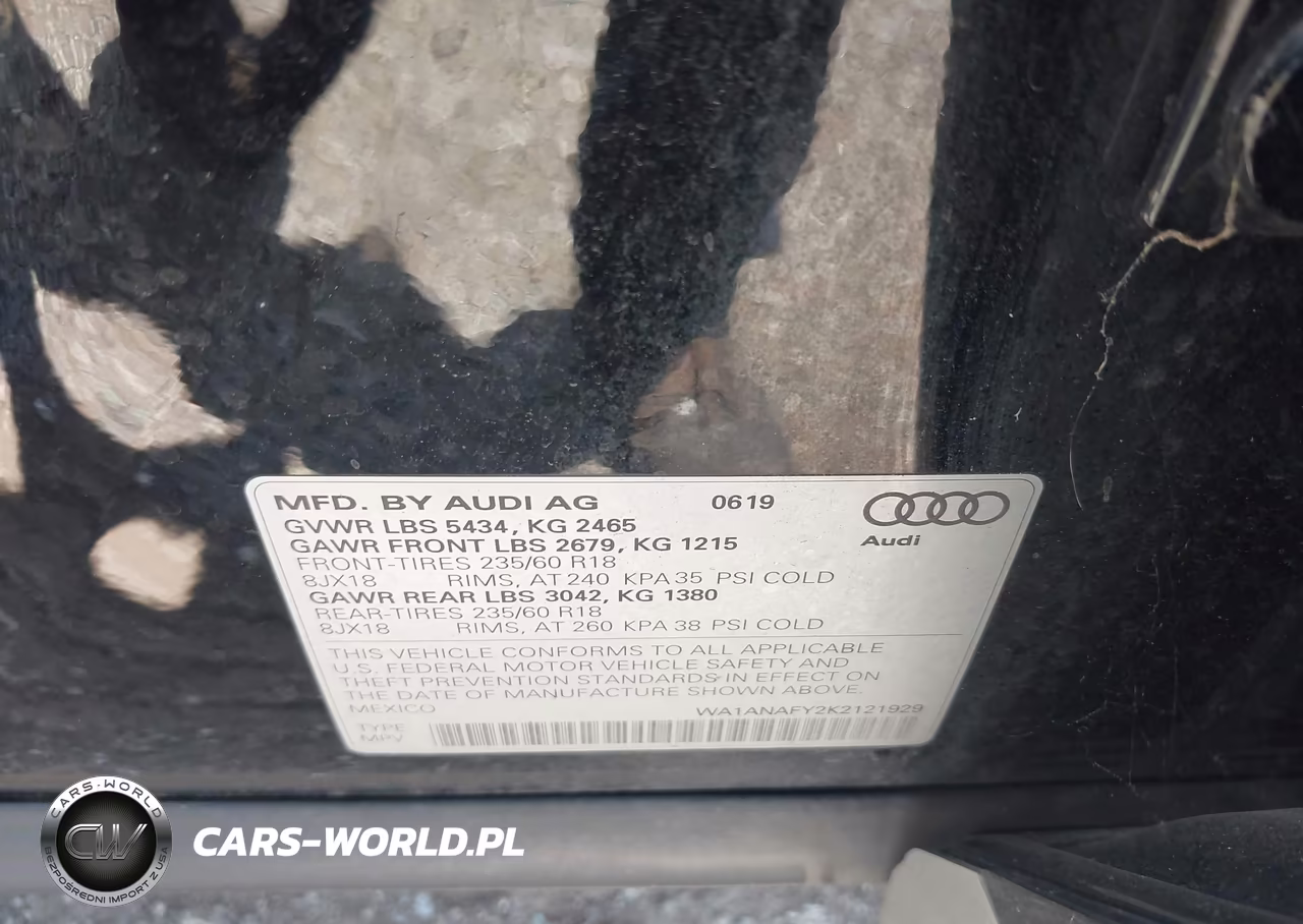 2019 Audi Q5 45 Premium VIN:WA1ANAFY2K2121929 - 9