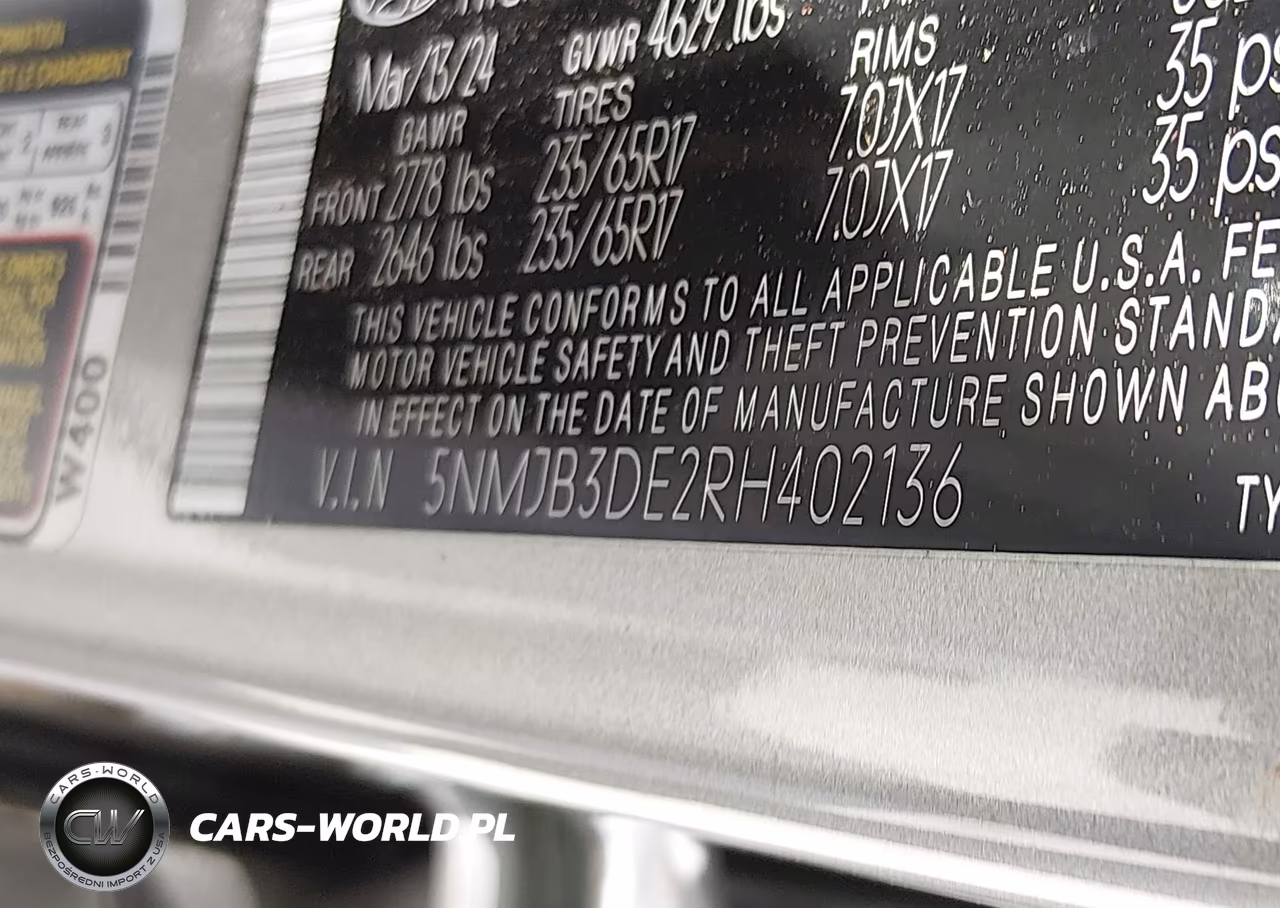 2024 Hyundai Tucson Sel VIN:5NMJB3DE2RH402136 - 7