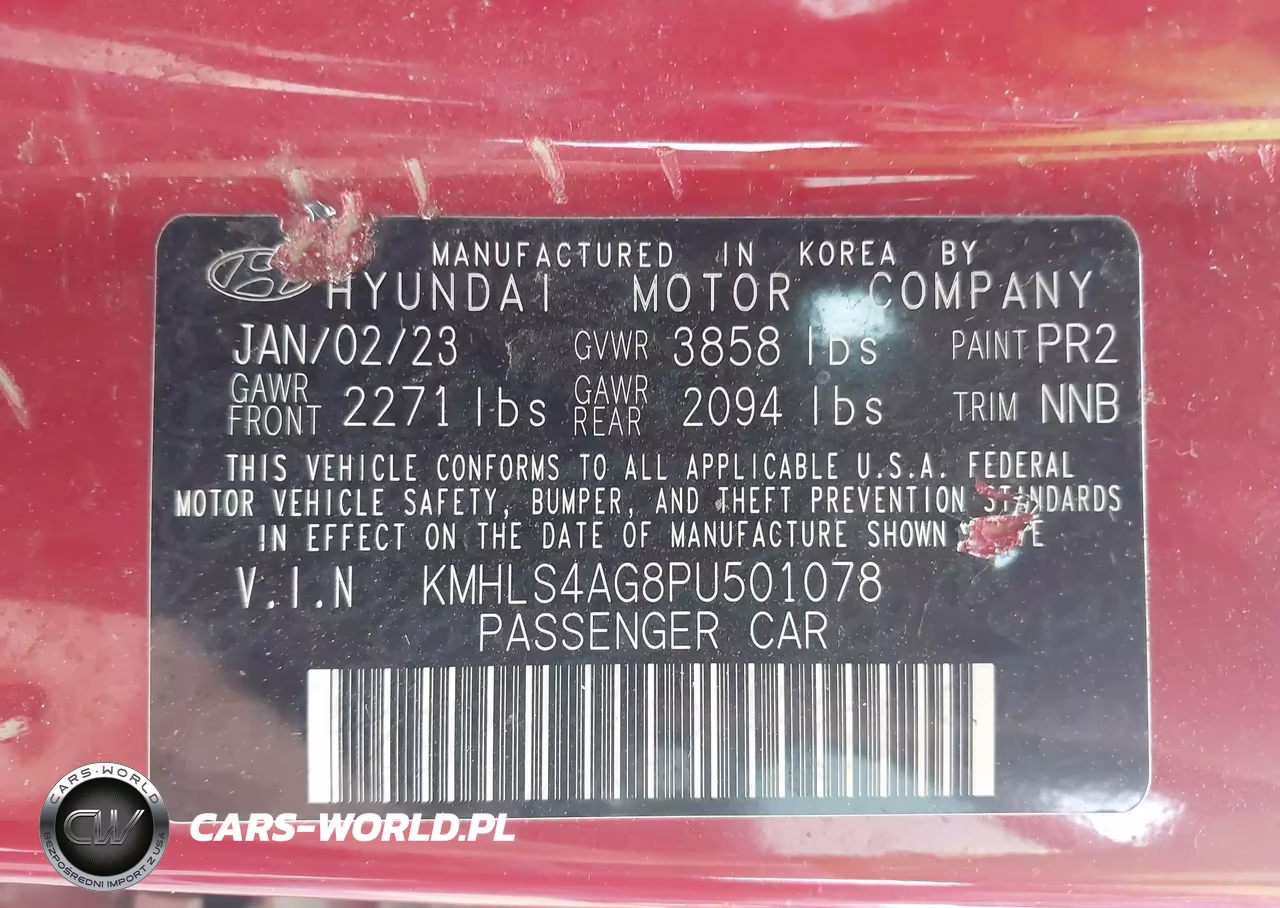 2023 Hyundai Elantra Sel VIN:KMHLS4AG8PU501078 - 9