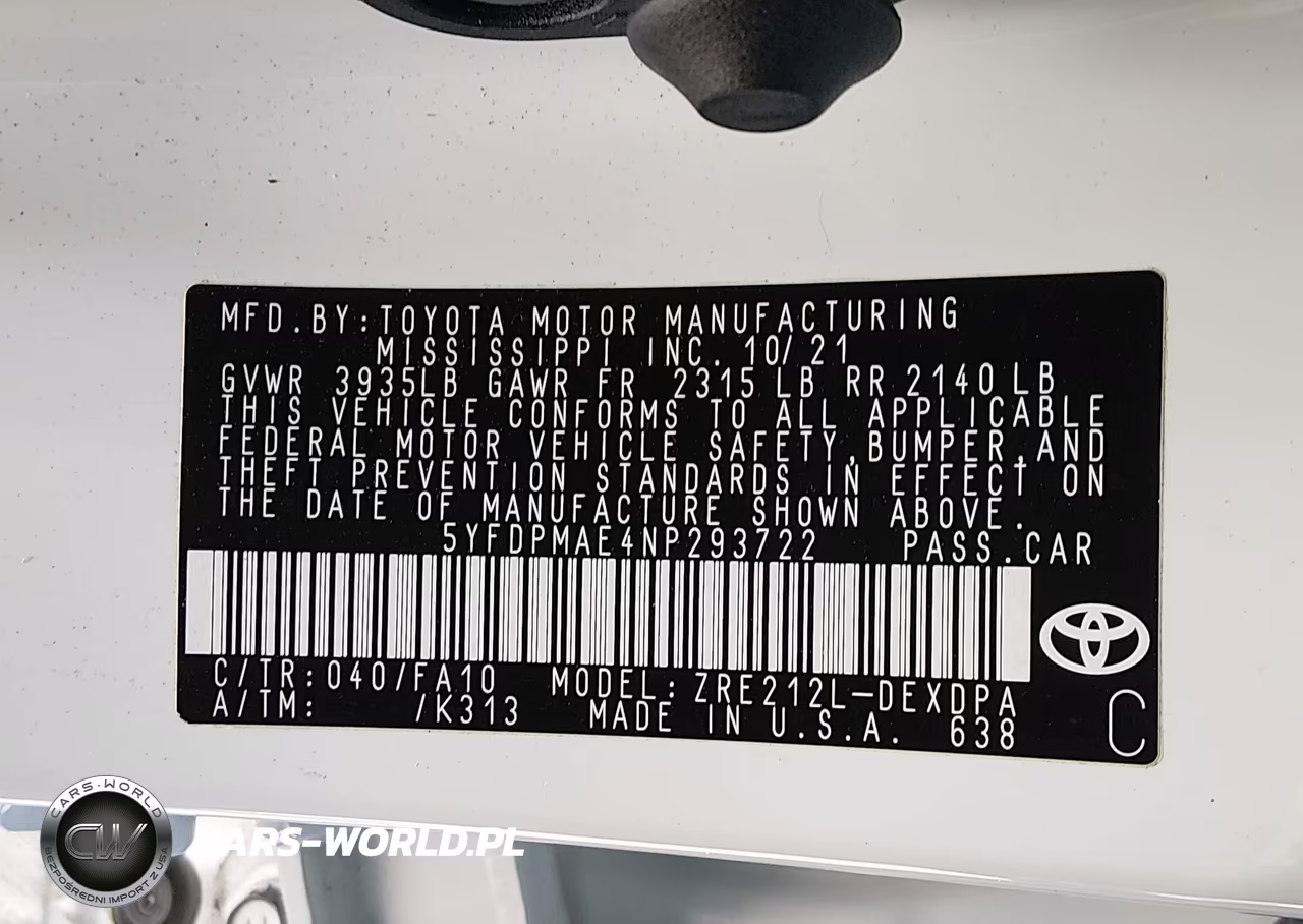 2022 Toyota Corolla L VIN:5YFDPMAE4NP293722 - 9