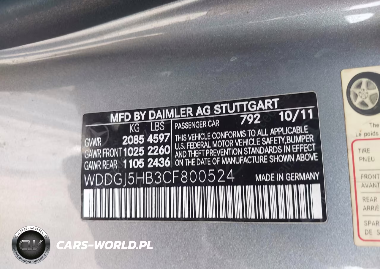 2012 Mercedes-Benz C 350 Sport VIN:WDDGJ5HB3CF800524 - 9