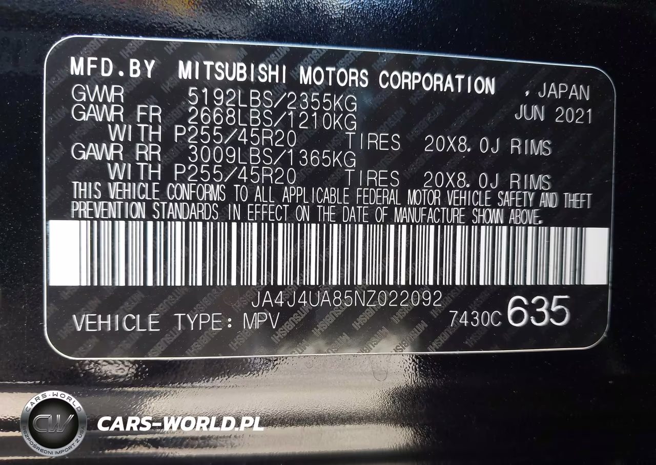 2022 Mitsubishi Outlander Black Edition S-Awc-Se 2.5 S-Awc-Se Launch Edition S-Awc VIN:JA4J4UA85NZ022092 - 9