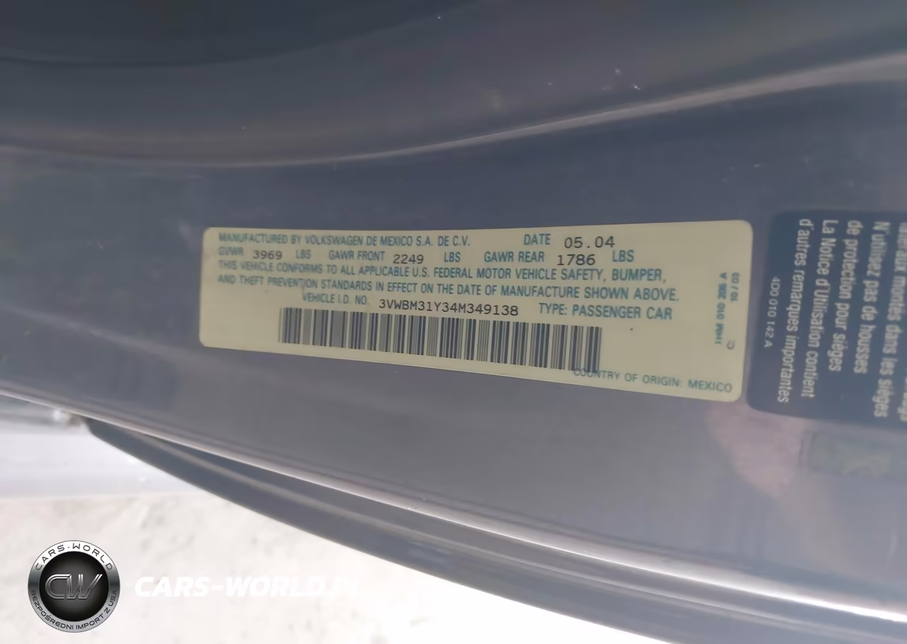 2004 Volkswagen New Beetle Gl VIN:3VWBM31Y34M349138 - 9
