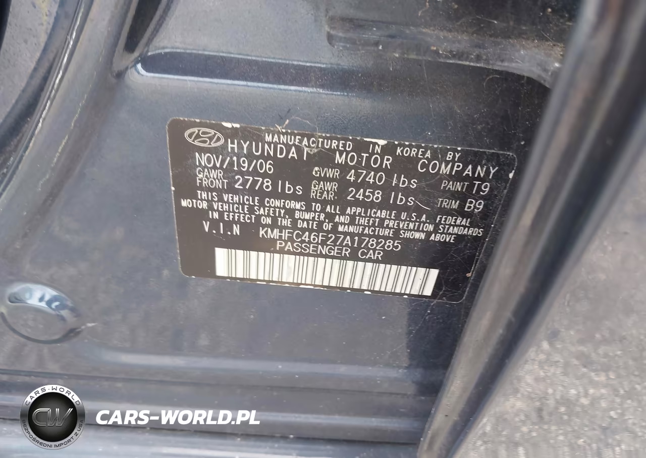 2007 Hyundai Azera Limited-Se VIN:KMHFC46F27A178285 - 9