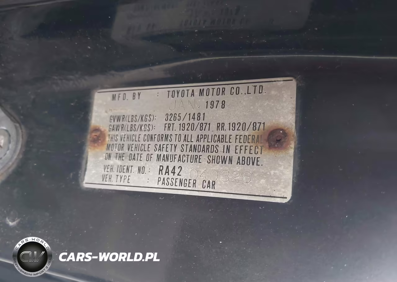 1978 Toyota Celica VIN:RA42040326 - 9