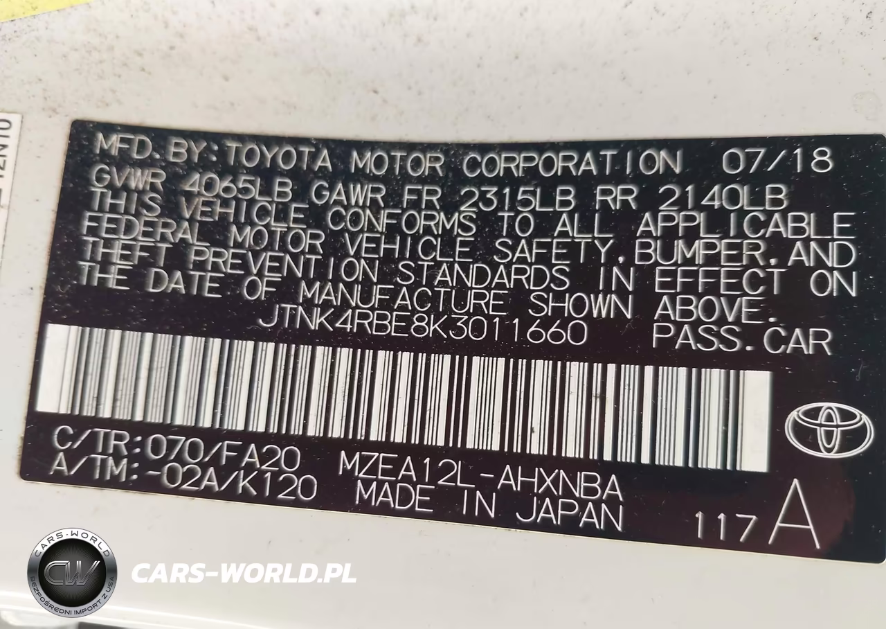 2019 Toyota Corolla Se VIN:JTNK4RBE8K3011660 - 9