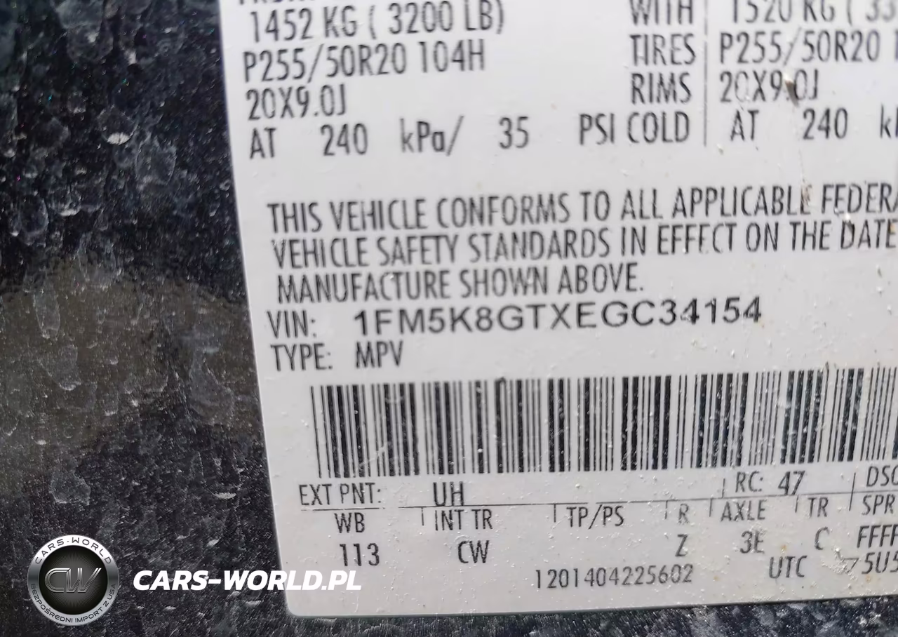 2014 Ford Explorer Sport VIN:1FM5K8GTXEGC34154 - 9