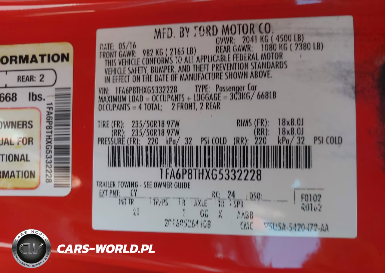 2016 Ford Mustang Ecoboost VIN:1FA6P8THXG5332228 - 9