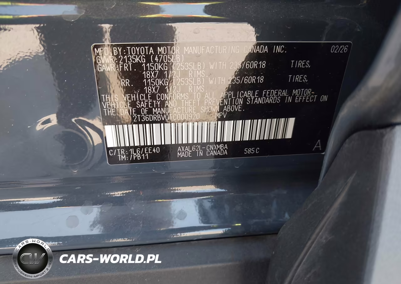 2026 Toyota Rav4 Xle Premium VIN:2T36DRBV0TC000920 - 9