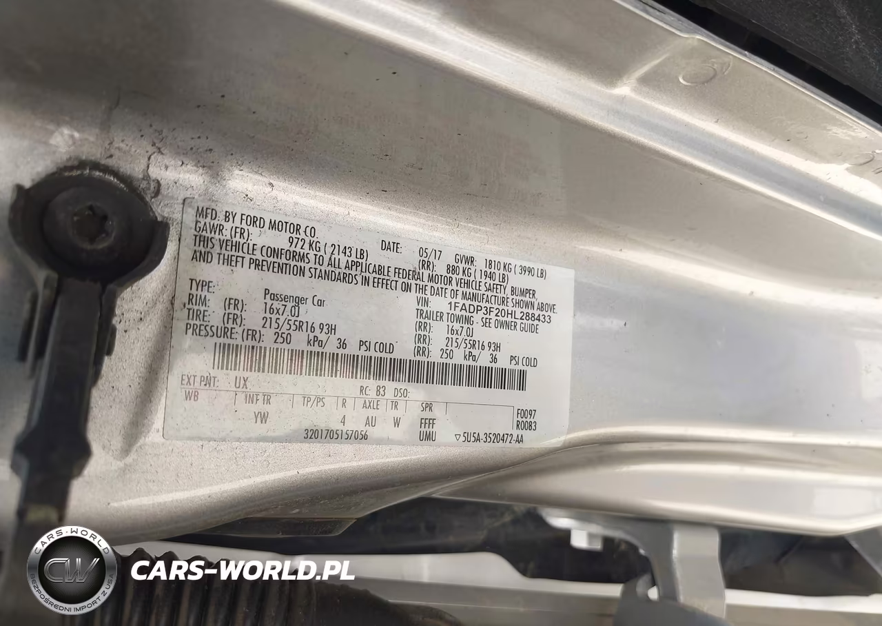 2017 Ford Focus Se VIN:1FADP3F20HL288433 - 9