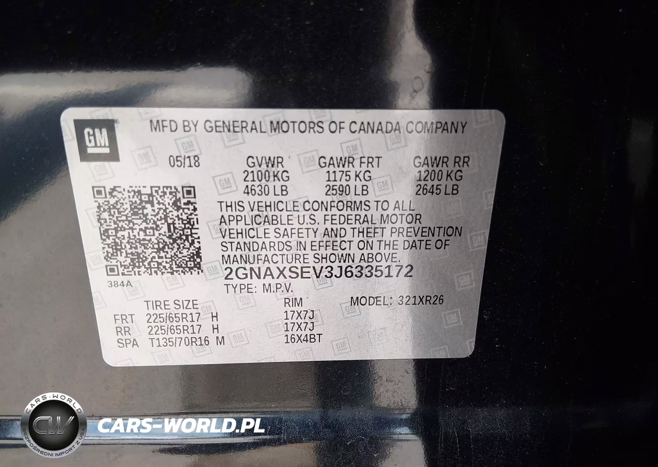 2018 Chevrolet Equinox Lt VIN:2GNAXSEV3J6335172 - 9