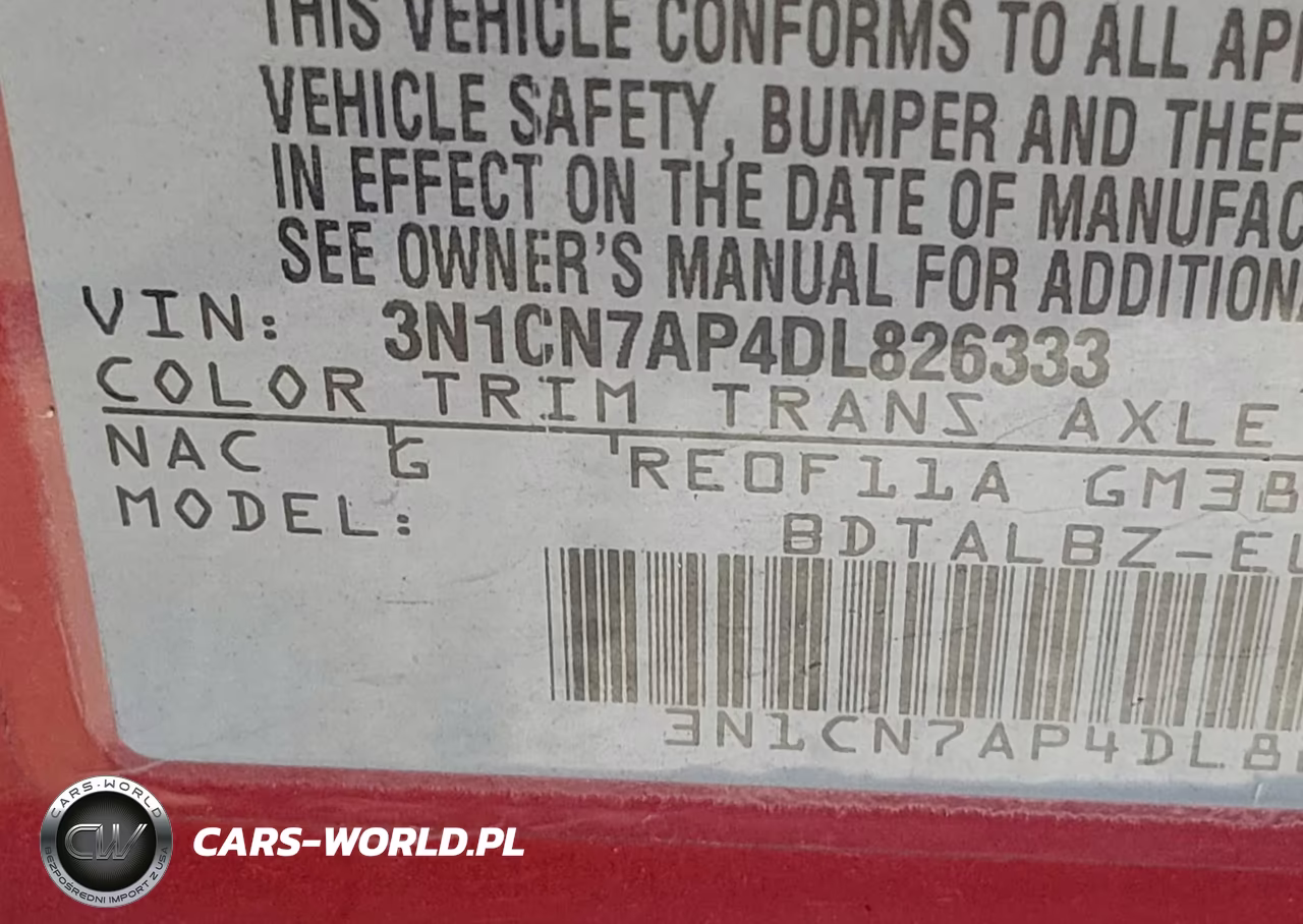 2013 Nissan Versa 1.6 Sv VIN:3N1CN7AP4DL826333 - 9