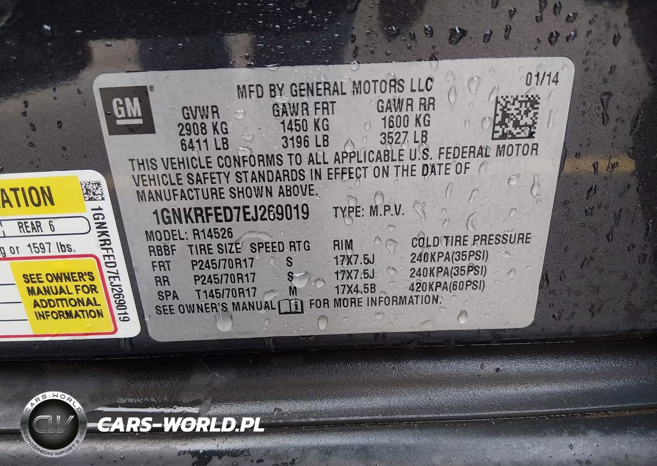 2014 Chevrolet Traverse Ls VIN:1GNKRFED7EJ269019 - 9