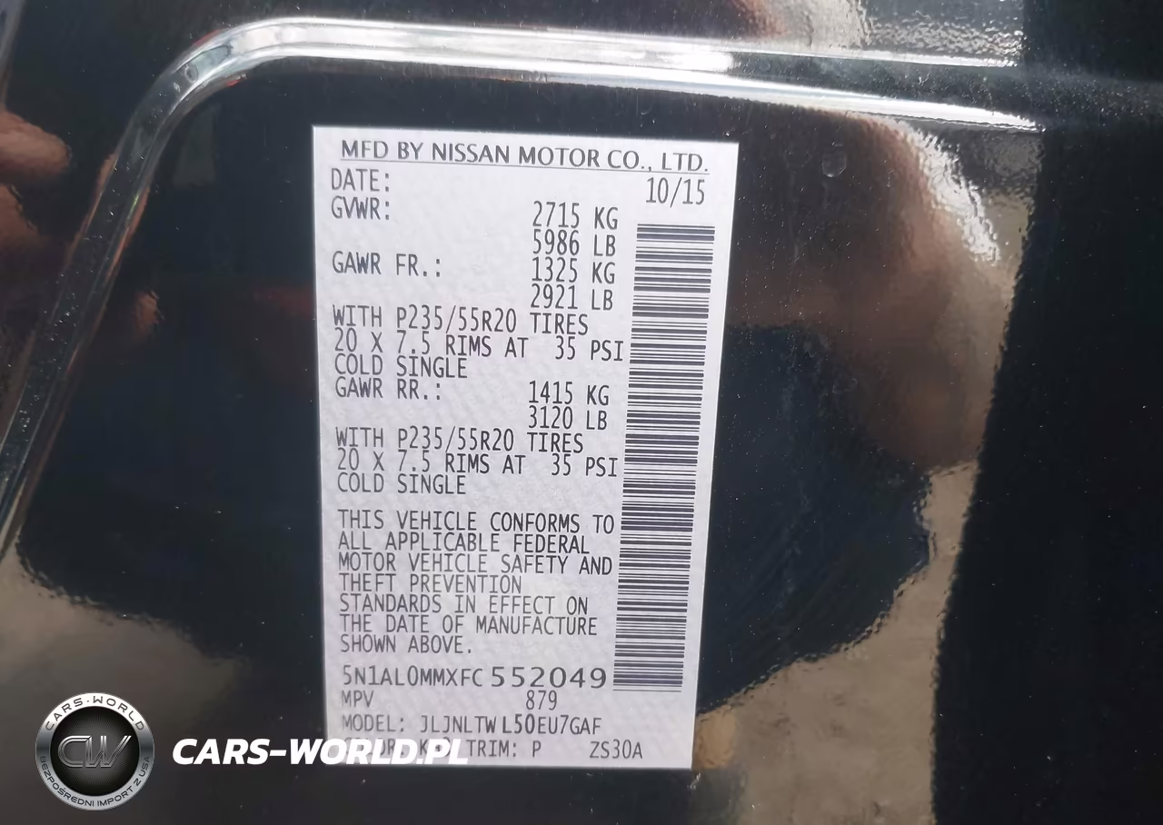 2015 Infiniti Qx60 VIN:5N1AL0MMXFC552049 - 9