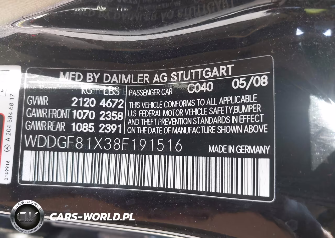 2008 Mercedes-Benz C 300 Luxury 4Matic-Sport 4Matic VIN:WDDGF81X38F191516 - 9