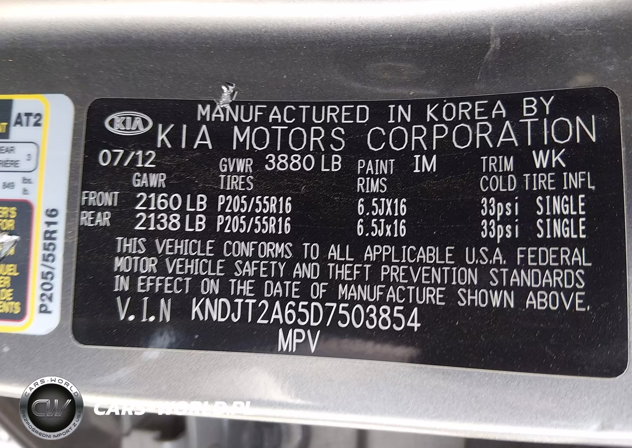 2013 Kia Soul + VIN:KNDJT2A65D7503854 - 9