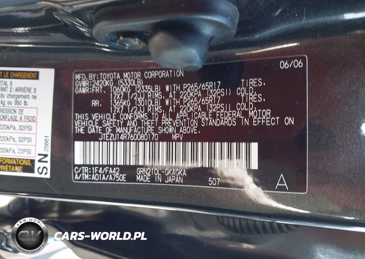 2006 Toyota 4Runner Sr5 V6 VIN:JTEZU14R760080170 - 9