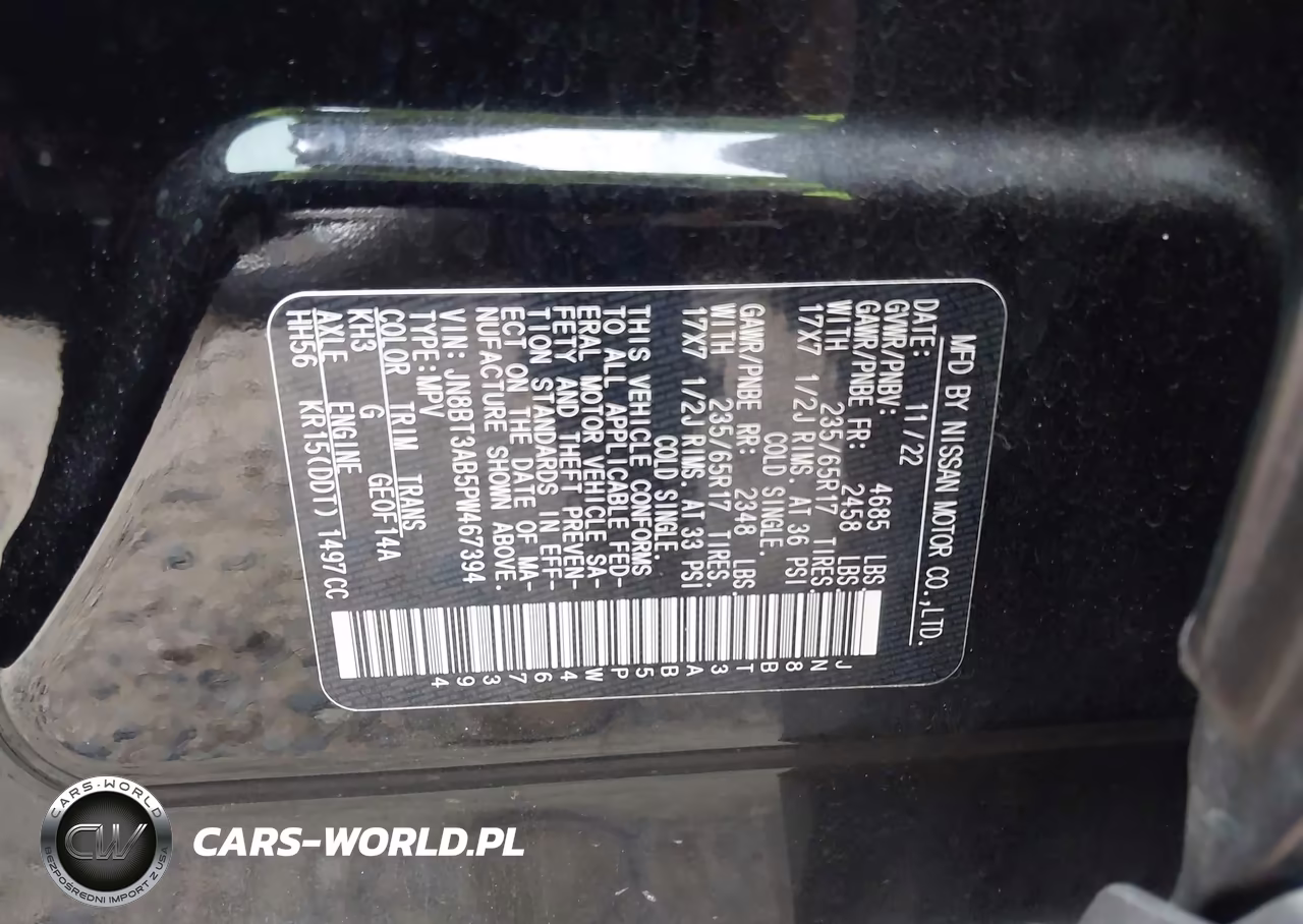 2023 Nissan Rogue S Intelligent Awd VIN:JN8BT3AB5PW467394 - 9