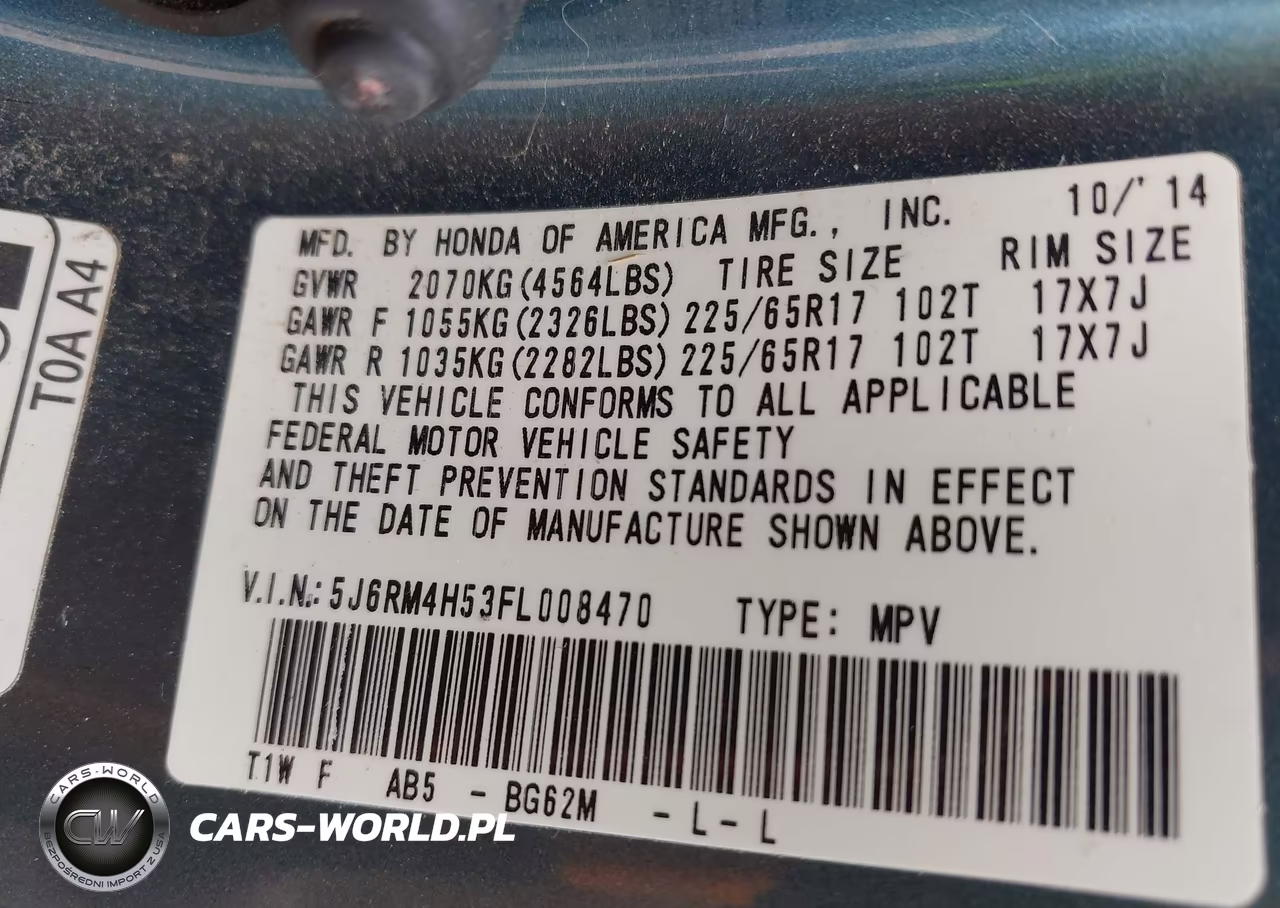 2015 Honda Cr-V Ex VIN:5J6RM4H53FL008470 - 9
