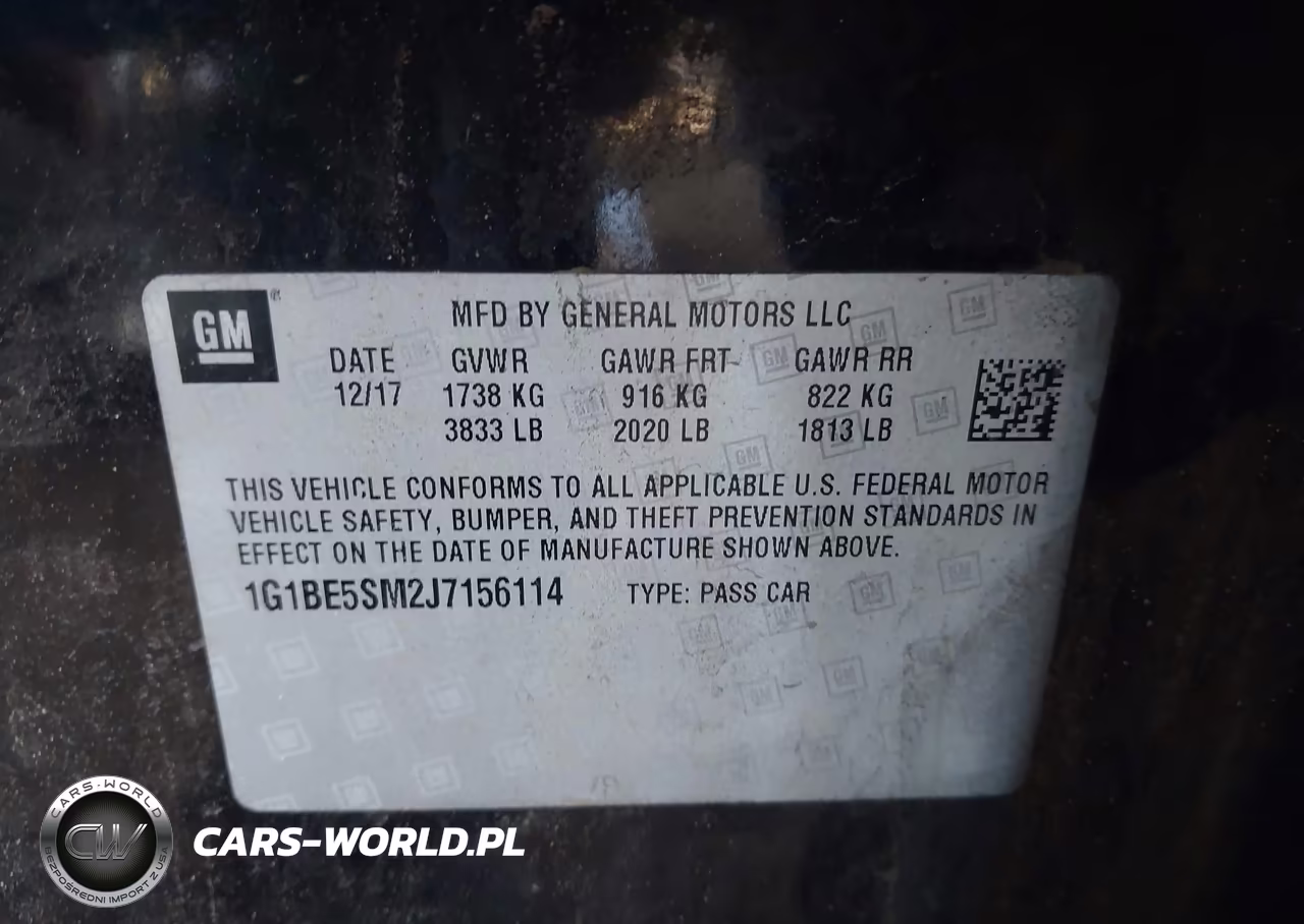 2018 Chevrolet Cruze Lt Auto VIN:1G1BE5SM2J7156114 - 9