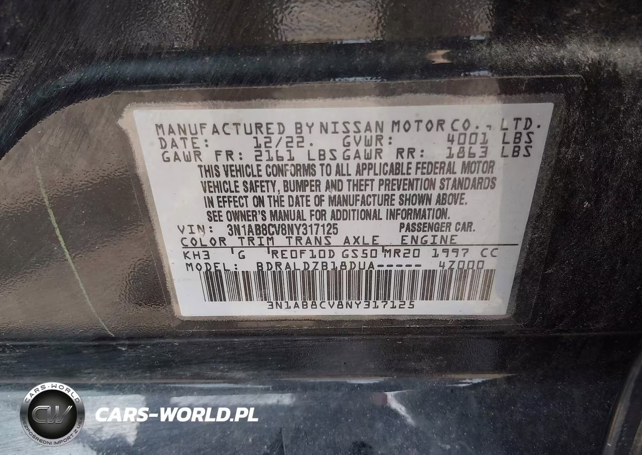 2022 Nissan Sentra Sv Xtronic Cvt VIN:3N1AB8CV8NY317125 - 9