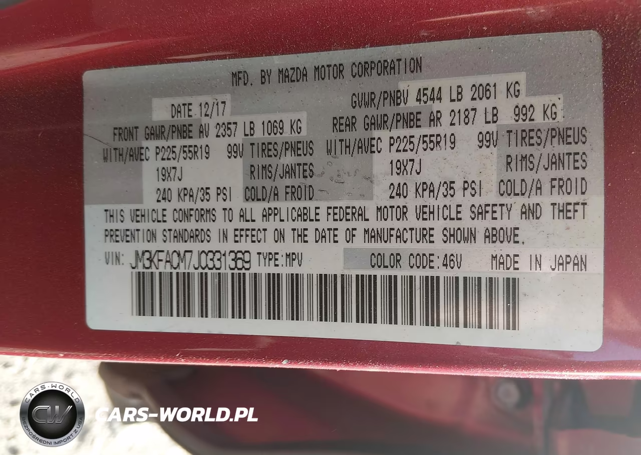 2018 Mazda Cx-5 Touring VIN:JM3KFACM7J0331369 - 9