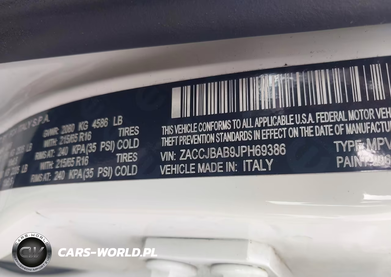 2018 Jeep Renegade Sport 4X4 VIN:ZACCJBAB9JPH69386 - 9