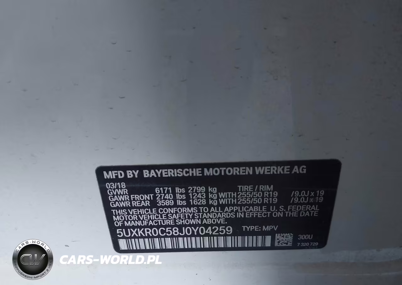 2018 BMW X5 xDrive35I VIN:5UXKR0C58J0Y04259 - 9