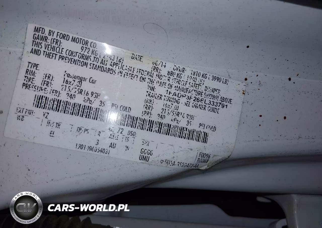 2014 Ford Focus Se VIN:1FADP3F26EL333791 - 9