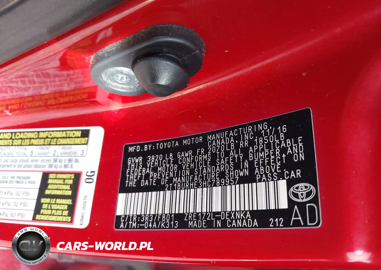 2017 Toyota Corolla Le VIN:2T1BURHE3HC789957 - 9