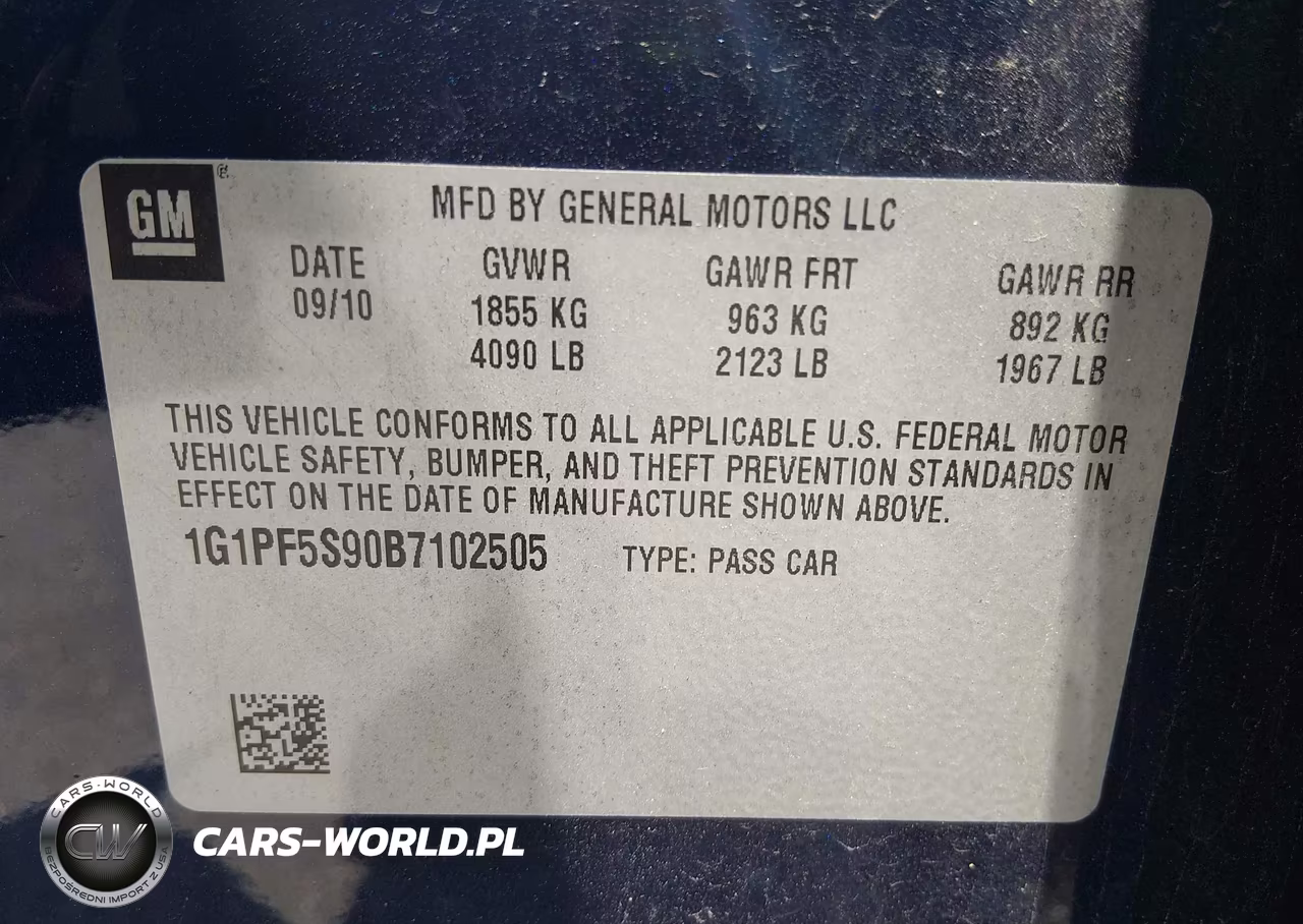 2011 Chevrolet Cruze 1Lt VIN:1G1PF5S90B7102505 - 9