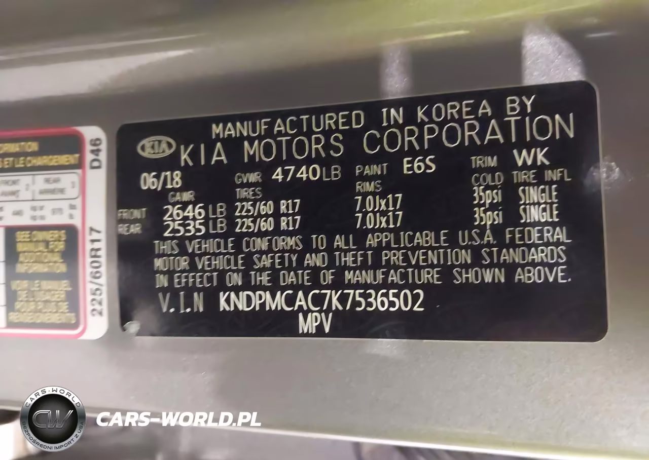 2019 Kia Sportage Lx VIN:KNDPMCAC7K7536502 - 9