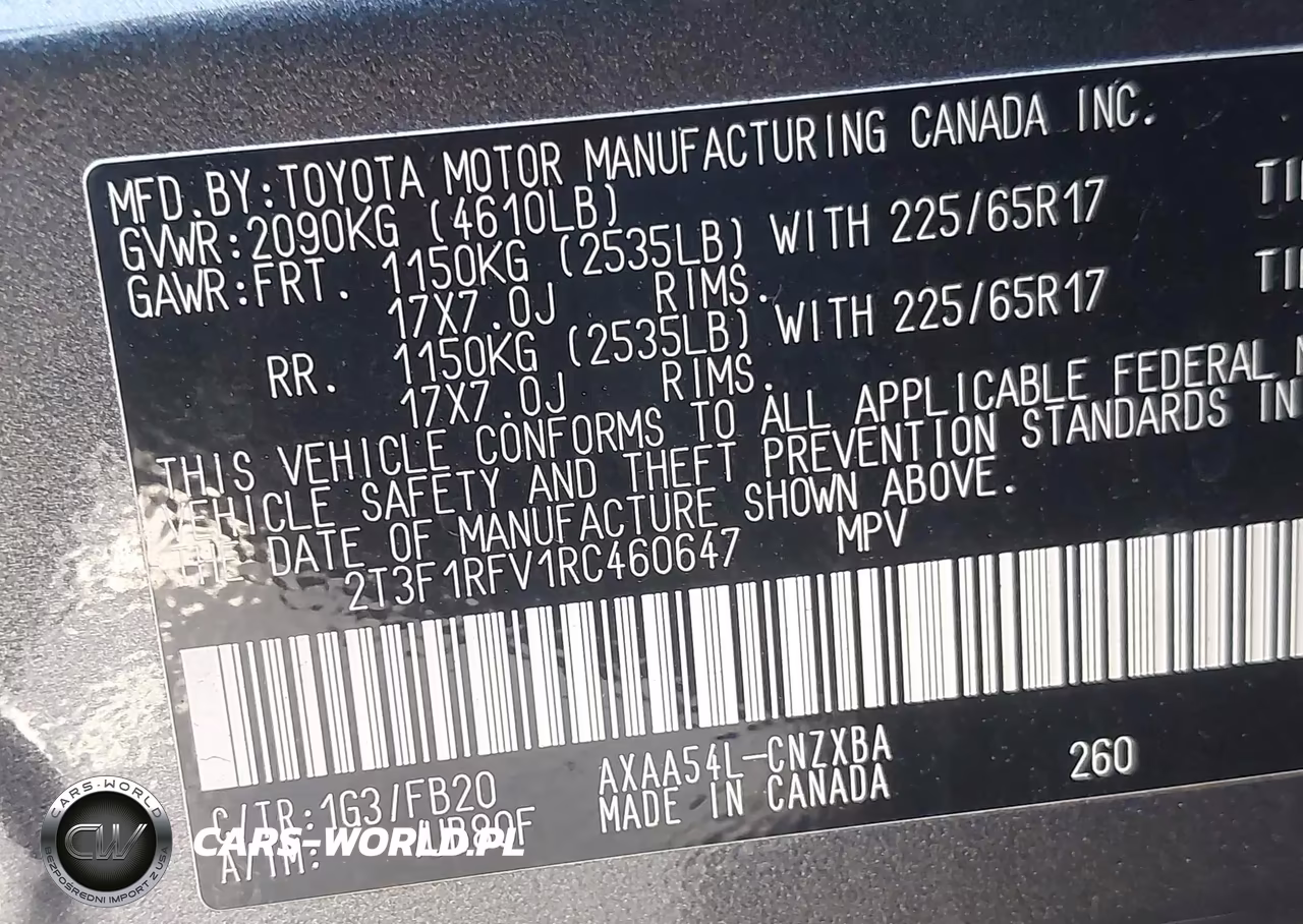 2024 Toyota Rav4 Le VIN:2T3F1RFV1RC460647 - 9