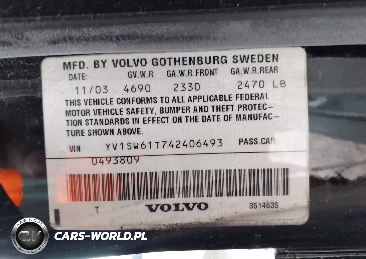 2004 Volvo V70 2.4 VIN:YV1SW61T742406493 - 9